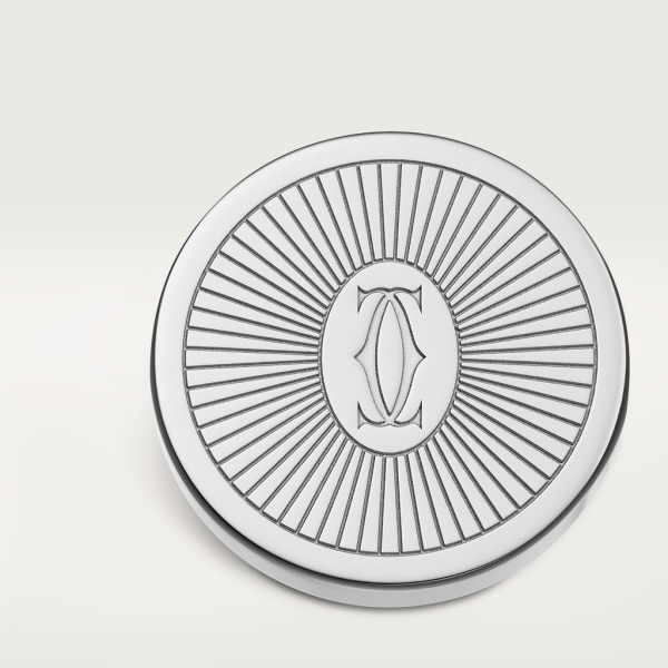 Gemelos logo doble C de Cartier motivo Soleil plata 925/1000 Plata maciza, acabado paladio